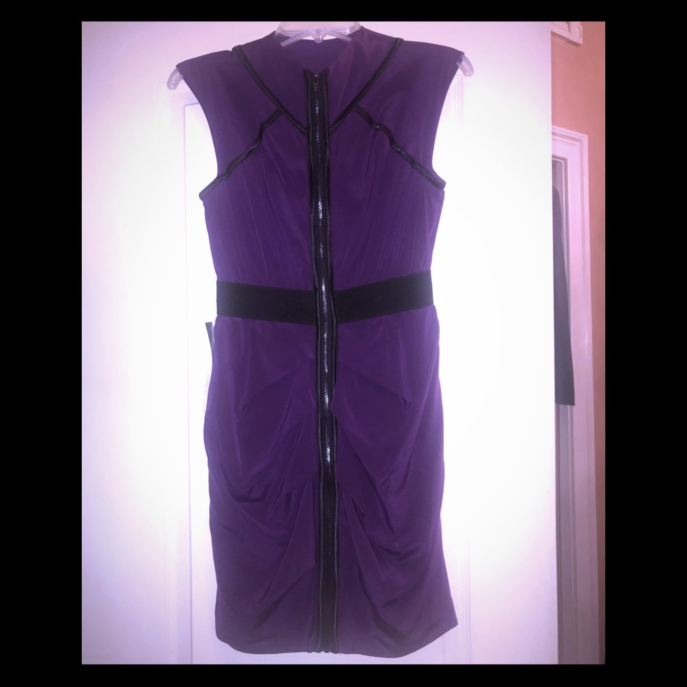 🔥BEBE purple zipper dress